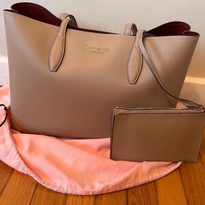 Kate spade tote and wristlet